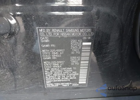 2019 Nissan Rogue Sv from USA, damaged, VIN KNMAT2MV4KP500072